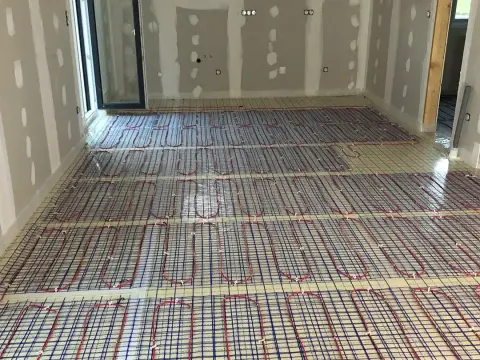 Installation de chauffage au sol